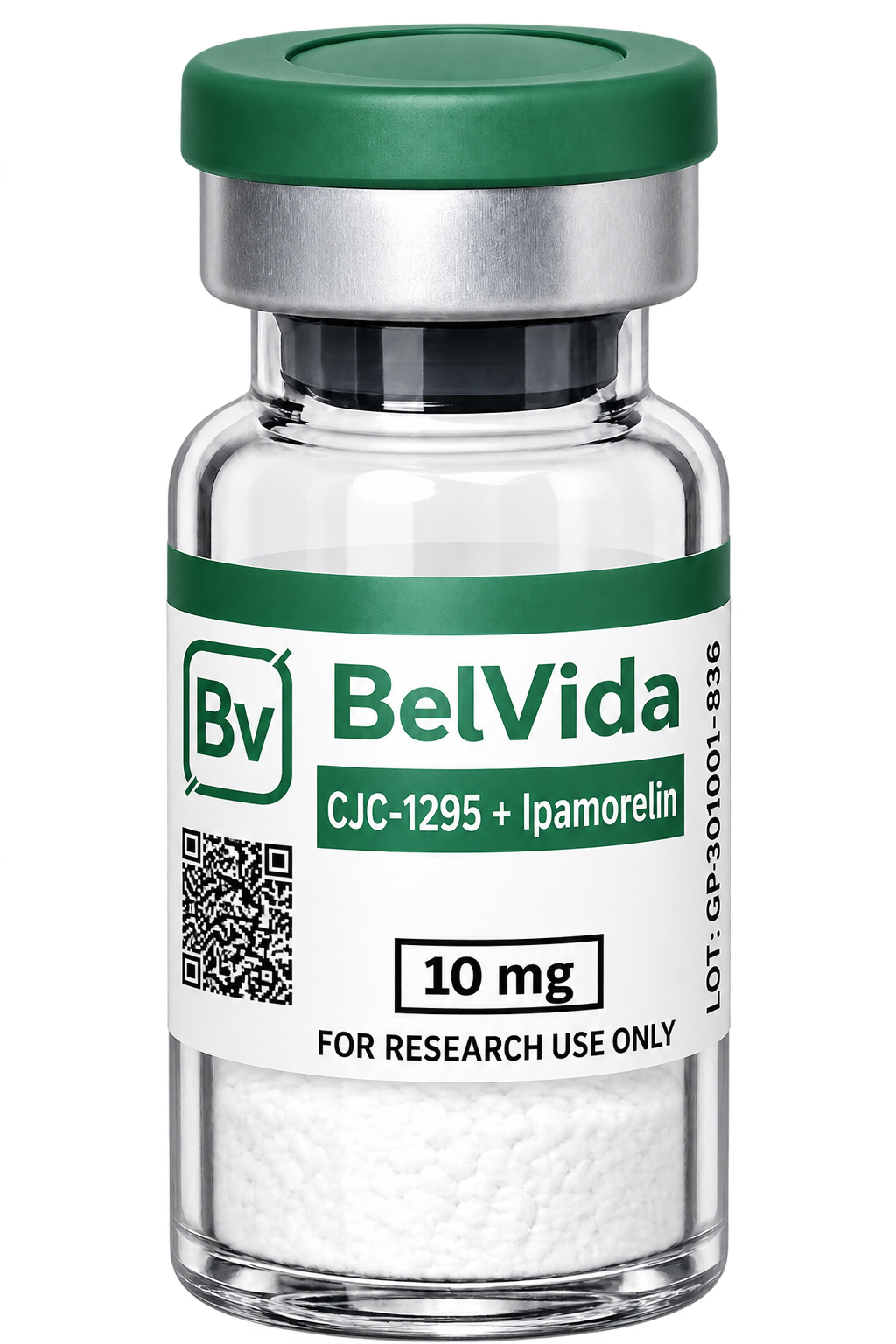 BelVida CJC-1295 and Ipamorelin product vial